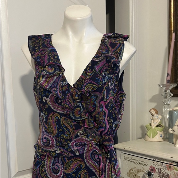 London Times Black Paisley Dress - Picture 4 of 12